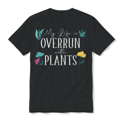 Plant Lover Funny Unisex T-Shirt - Black