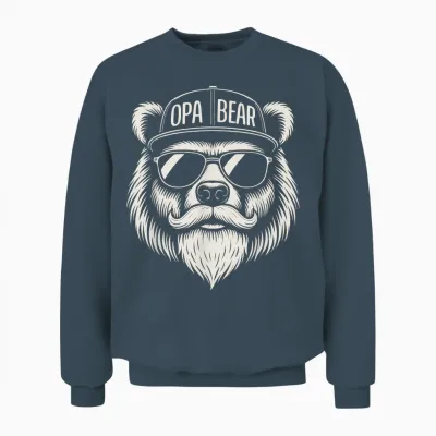 Herren Opa Bär – Lustiges Großvater Bär Unisex Sweatshirt - Dark Heather