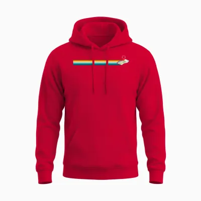 Retro Maps Unisex Hoodie - Red
