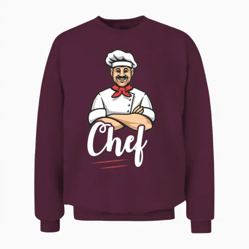 Funny Restaurant Chef Unisex Sweatshirt - Maroon