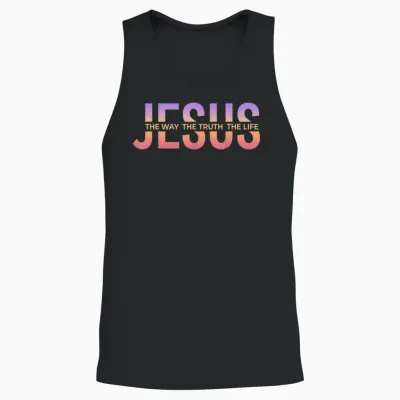 Jésus Chrétien Croyant Religieux Foi Bible Verse église Unisex Tank Top - Black