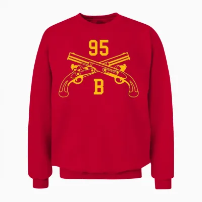 95b Military Police Officer Crossed Pistols T Shir Unisex Sweatshirt - Red