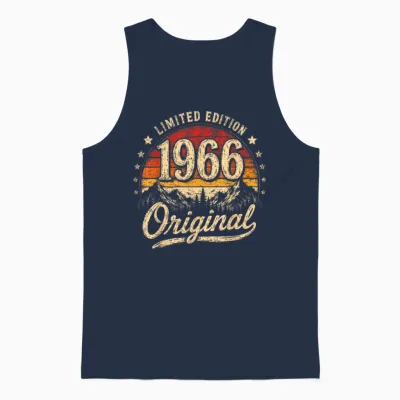 60. Geburtstag Mann Frau 60 Jahre 1966 Deko Geschenk Lustig Unisex Tank Top - Navy