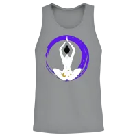 Zen Spiritual Silhouette Purple Unisex Tank Top - Sport Grey – 2