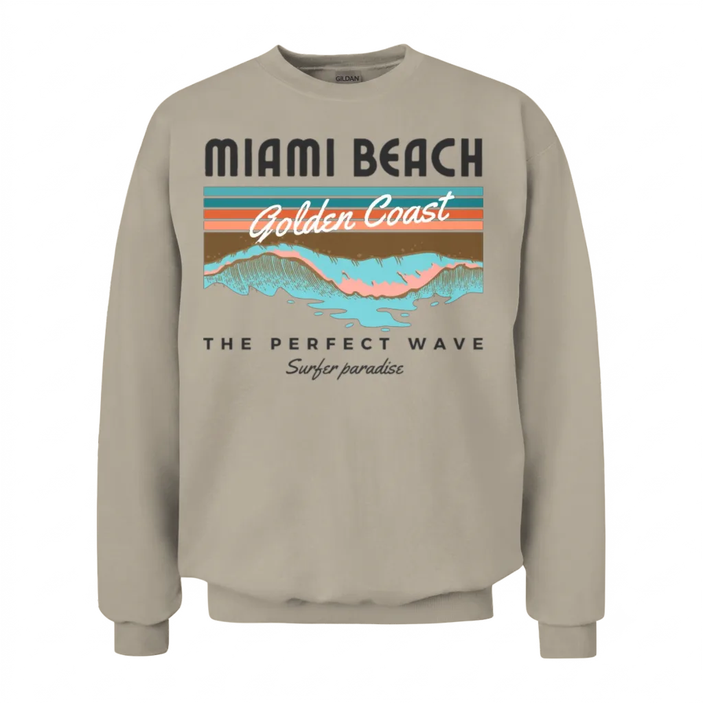 Retro Miami Beach β Summer & Unisex Sweatshirt - Sand