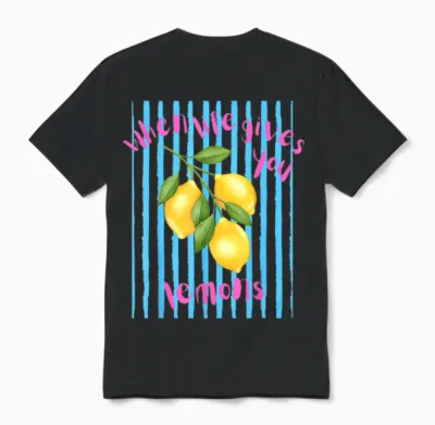 Wenn Das Leben Dir Zitronen Schenkt, Süße Sommerästhetik Unisex T-Shirt - Black