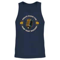 Caroline Retro Pirate Radio the Ship That Rocked Unisex Tank Top - Navy – 2