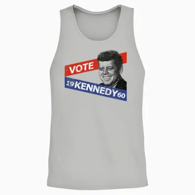 Jfk Kennedy Retro Unisex Tank Top - Ash