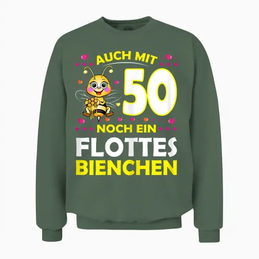 50 Years Fleet Bee 50th Birthday 50th Anniversary T-Shirt, Black Unisex Sweatshirt - Military Green