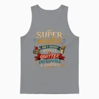 Gift a Super School Teacher End of Year Humor Original Unisex Tank Top in Sport Grey - 1