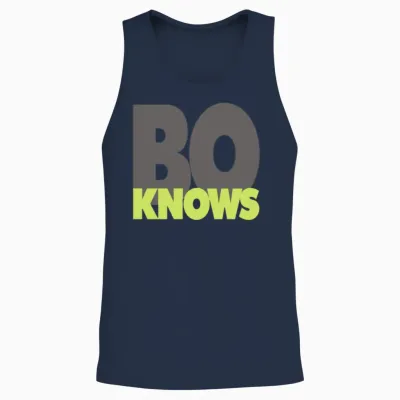 Bo Knows Unisex Tank Top - Navy