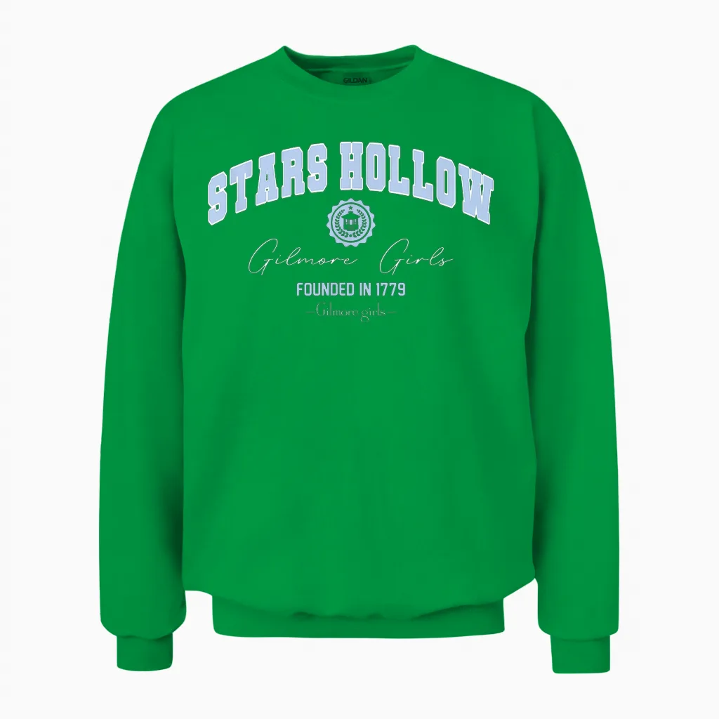 Gilmore Girls Star Hollow Unisex Sweatshirt in Irish Green
