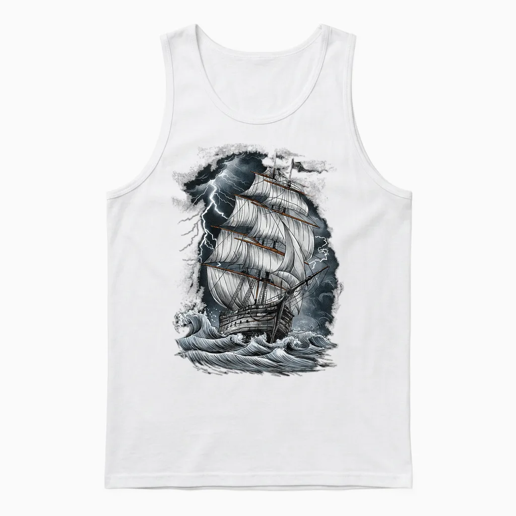 Altes Segelschiff Segeln Unisex Tank Top in White