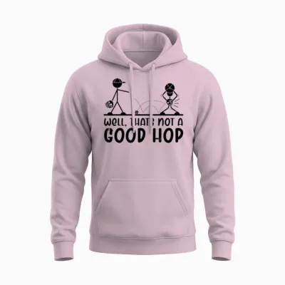 Well Thats Not a Good Hop Funny Kids Boys Baseball Unisex Hoodie - Light Pink