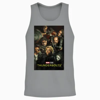 Marvel Studios Thunderbolts Official Movie Poster Art T-Shirt, Black Unisex Tank Top - Sport Grey
