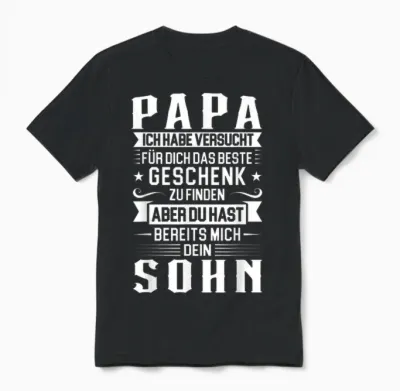 Papa Ich Habe Versucht Für Dich Das Beste Papa Unisex T-Shirt - Black