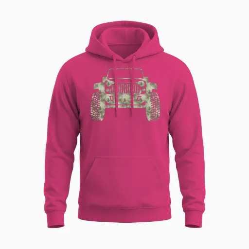 Jeep Unisex Hoodie in Heliconia