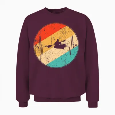 Kayak Retro Heartbeat Unisex Sweatshirt - Maroon