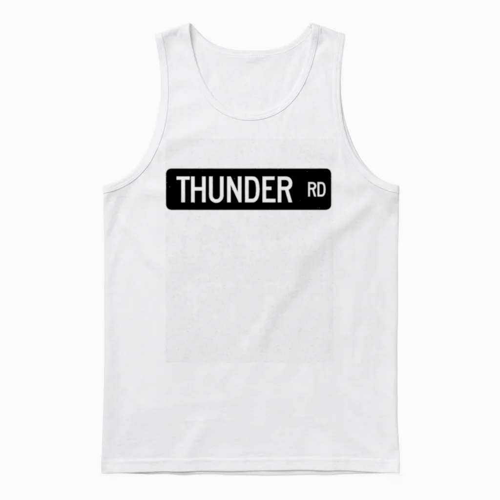 Thunder Road Street Unisex Tank Top in White