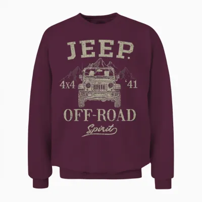 Jeep 4x4 off Road Spirit Unisex Sweatshirt - Maroon