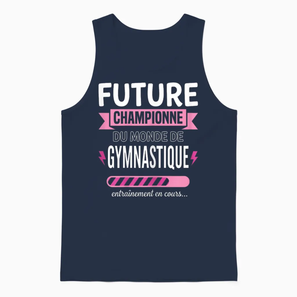 Future Championne De Gymnastique Fille Gymnaste Unisex Tank Top in Navy