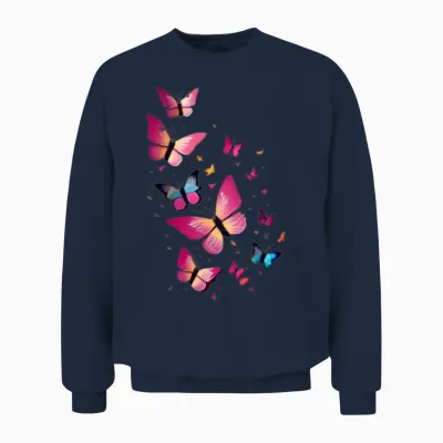 Butterfly Unisex Sweatshirt - Navy