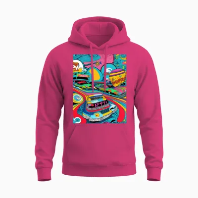 Retro 60s Unisex Hoodie - Heliconia