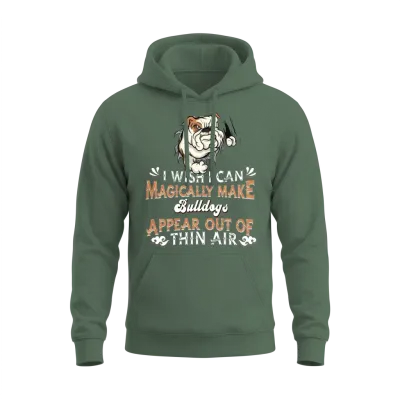 Bulldog Dogs Unisex Hoodie - Military Green