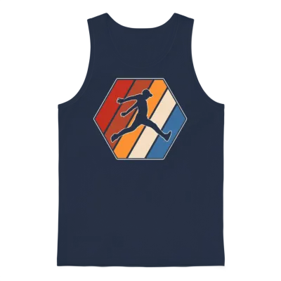 Parkour Retro Unisex Tank Top - Navy