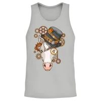 Steampunk Horse Riding Victorian Horses Steampunk Unisex Tank Top - Ash – 2