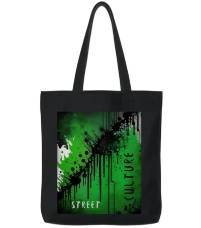 Street Culture Grunge Style Tote Bags - Black