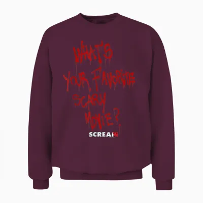 Scream 6 Favorite Scary Movie Unisex Sweatshirt - Maroon