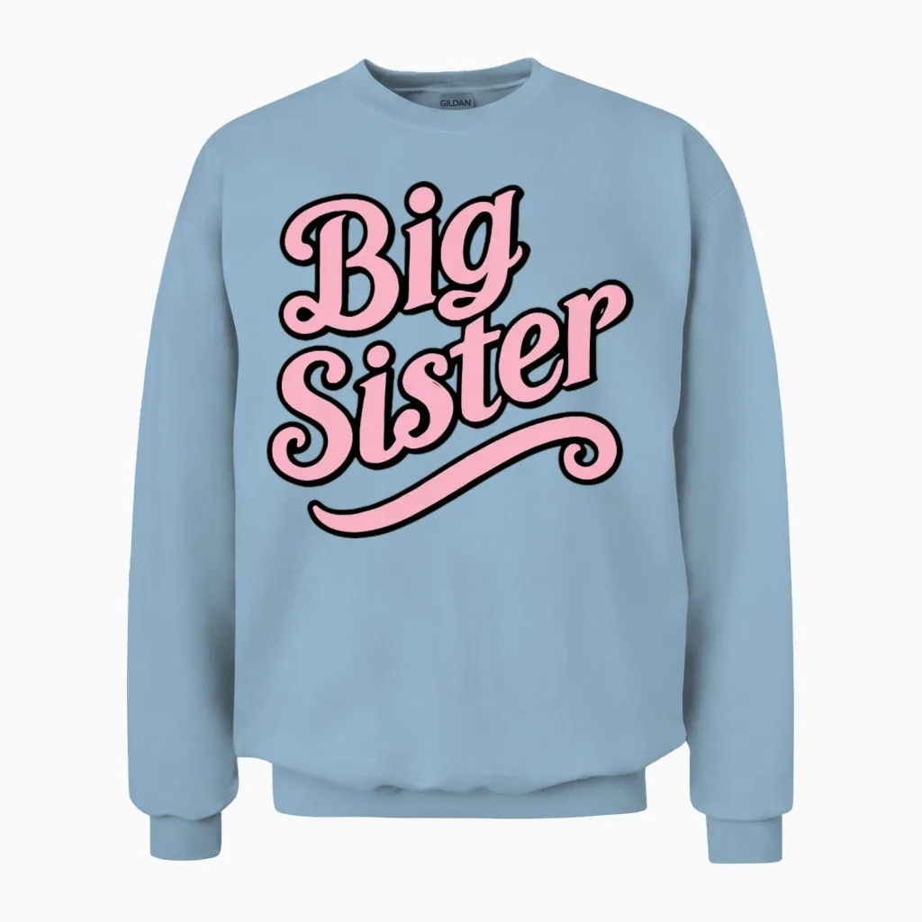 Big Sister Kids & Baby Unisex Sweatshirt in Light Blue