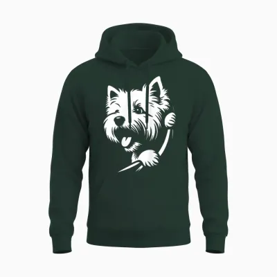 West Highland White Terrier Spähender Hund Westie Design Unisex Hoodie - Forest