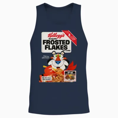 Kellogg's Frosted Flakes 1980er Müslibox Tony Der Tiger Unisex Tank Top - Navy