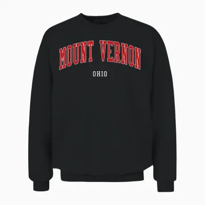University Style Mount Vernon Ohio College Unisex Sweatshirt - Black