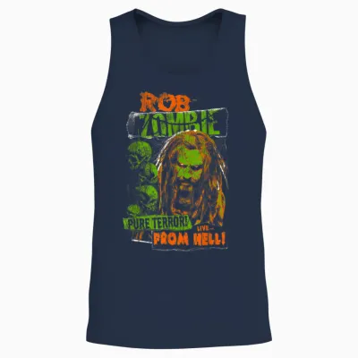 Rob Zombie - Pure Terror T-Shirt, Black Unisex Tank Top - Navy