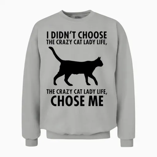 Crazy Cat Lady Lovers Unisex Sweatshirt in Ash