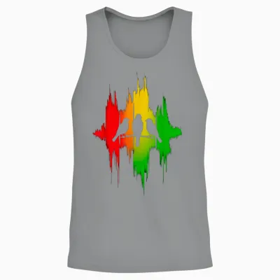 Rasta Reggae Music Vibes Good Rastafari Pride Jamaika Jah Unisex Tank Top - Sport Grey