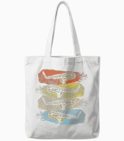 Saxophone Retro Vintage Tote Bags - White