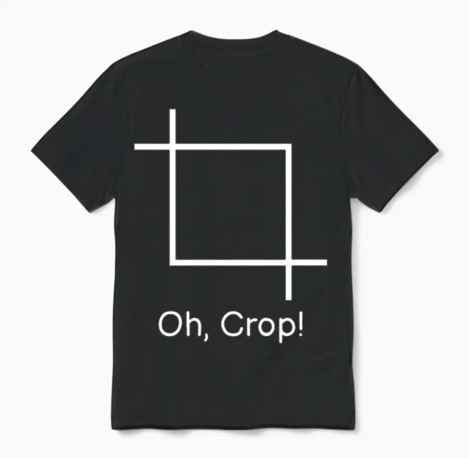 Funny Pun Joke Oh Crop Memes & Humor Gift Unisex T-Shirt in Black