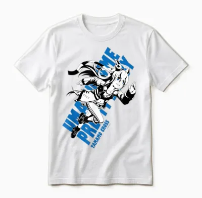 Umamusume: Pretty Derby Tamamo Cross Unisex T-Shirt - White