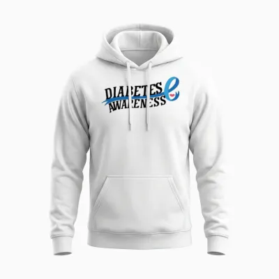 Diabetes Awareness Unisex Hoodie - White