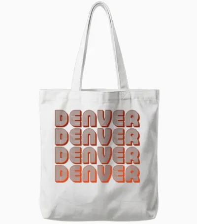 Retro Denver Tote Bags - White