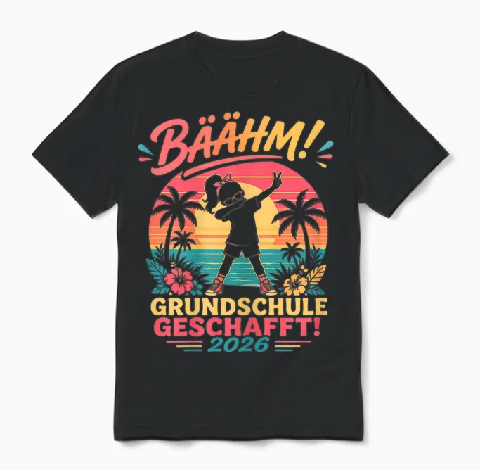 Grundschule Abschluss 2026 Mädchen Gymnasium Unisex T-Shirt in Black