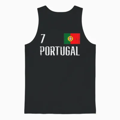 Portugal Portuguese Men Women Boys Girl Unisex Tank Top - Black