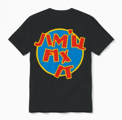 Jim'll Fix It Unisex T-Shirt - Black