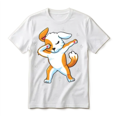 Dog Dab Unisex T-Shirt - White