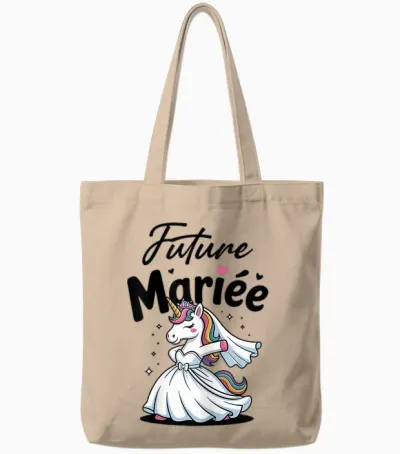 Future Bride Evjf Humor Team Wedding Bride Unicorn Woman Tote Bags - Natural