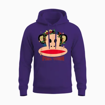 Paul Frank Julius Mit Wildblumen Unisex Hoodie - Purple